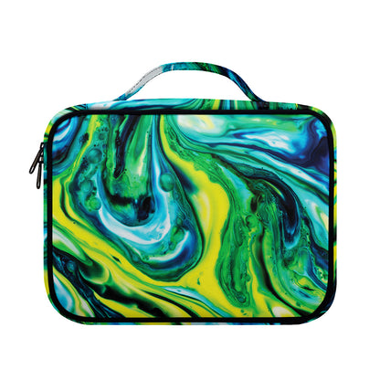 Blue And Green Acid Melt Print Briefcase Bible Bag