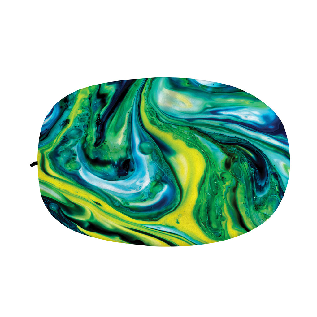 Blue And Green Acid Melt Print Car Side Mirror Covers