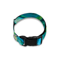 Blue And Green Acid Melt Print Dog Collar