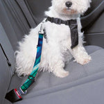 Blue And Green Acid Melt Print Dog Seat Belt