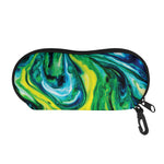 Blue And Green Acid Melt Print Glasses Case
