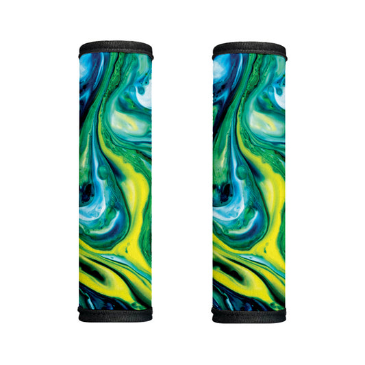 Blue And Green Acid Melt Print Handle Covers