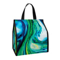 Blue And Green Acid Melt Print Insulated Lunch Tote