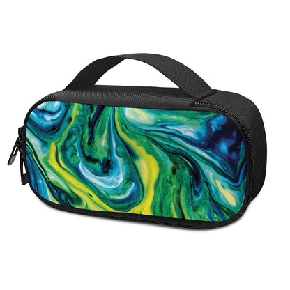 Blue And Green Acid Melt Print Insulin Cooler Travel Case