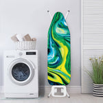 Blue And Green Acid Melt Print Ironing Board Cover