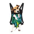 Blue And Green Acid Melt Print Pet Carrier Backpack
