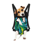 Blue And Green Acid Melt Print Pet Carrier Backpack