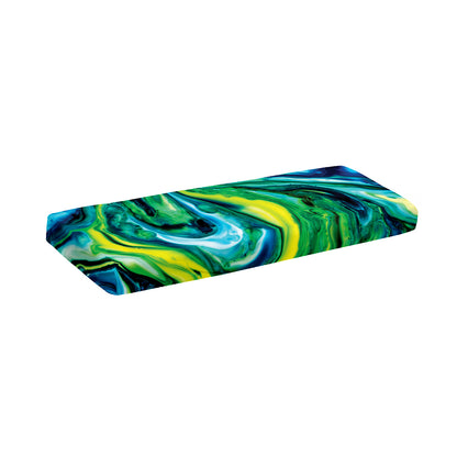 Blue And Green Acid Melt Print Piano Keyboard Cover