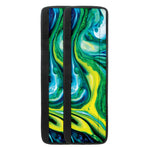 Blue And Green Acid Melt Print Refrigerator Handle Covers