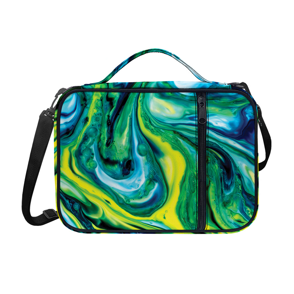 Blue And Green Acid Melt Print Shoulder Strap Bible Bag