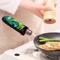 Blue And Green Acid Melt Print Skillet Handle Cover