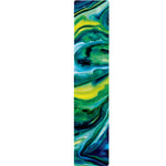 Blue And Green Acid Melt Print Table Runner