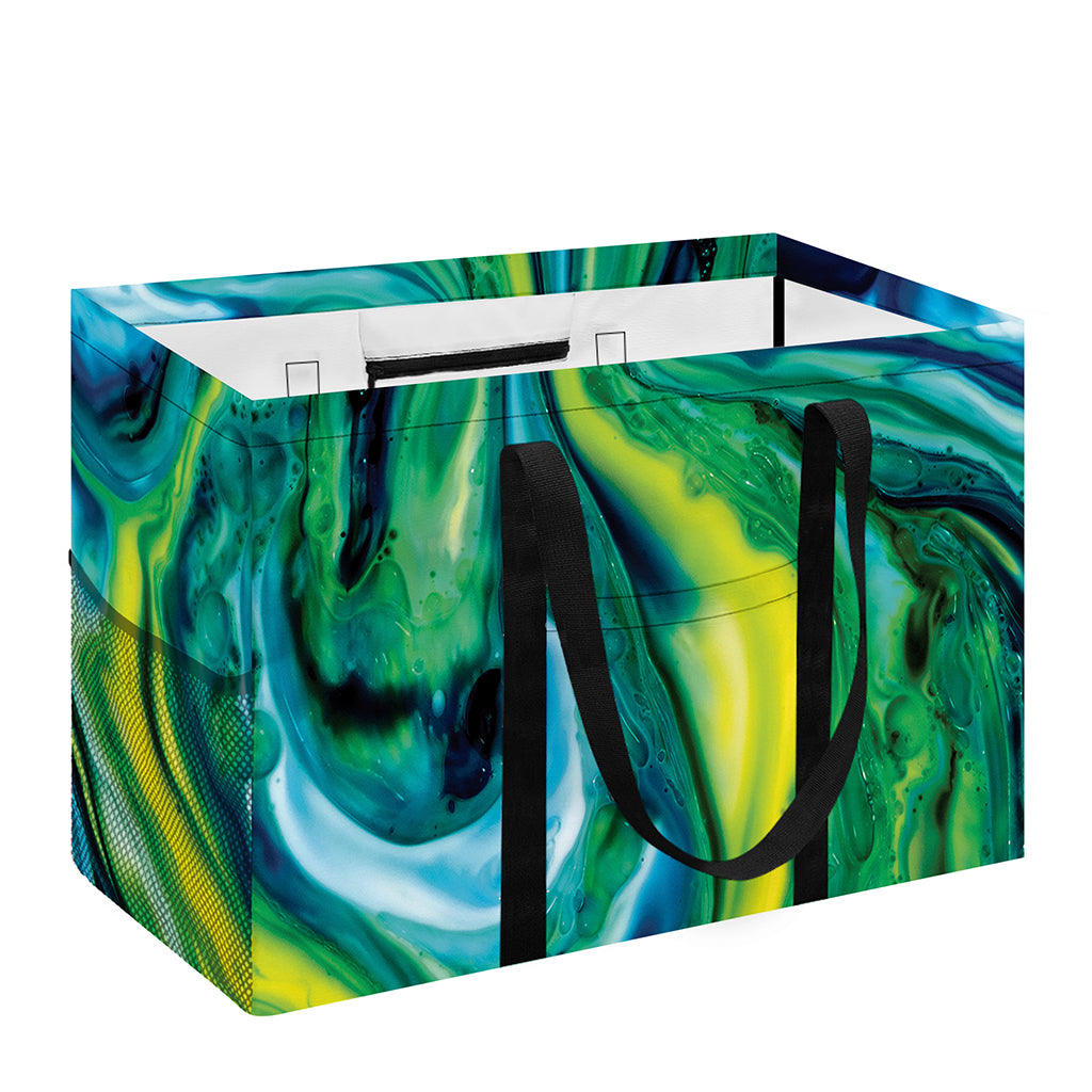 Blue And Green Acid Melt Print Utility Tote Bag
