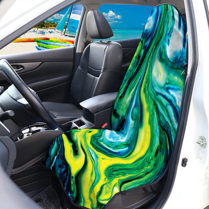 Blue And Green Acid Melt Print Waterproof Car Seat Cover
