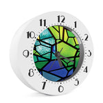 Blue And Green Stained Glass Print Alarm Clock