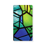 Blue And Green Stained Glass Print Baby Crib Sheet