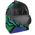 Blue And Green Stained Glass Print Backpack