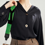 Blue And Green Stained Glass Print Bag Strap