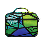 Blue And Green Stained Glass Print Briefcase Bible Bag