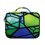 Blue And Green Stained Glass Print Briefcase Bible Bag