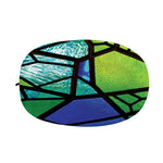 Blue And Green Stained Glass Print Car Side Mirror Covers