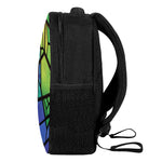 Blue And Green Stained Glass Print Casual Backpack
