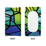 Blue And Green Stained Glass Print Changing Pad Cover