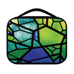 Blue And Green Stained Glass Print Classic Bible Case