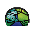Blue And Green Stained Glass Print Coin Purse