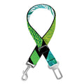 Blue And Green Stained Glass Print Dog Seat Belt