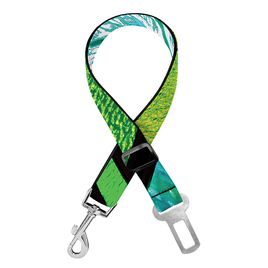 Blue And Green Stained Glass Print Dog Seat Belt