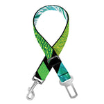 Blue And Green Stained Glass Print Dog Seat Belt