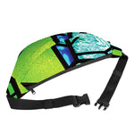 Blue And Green Stained Glass Print Fanny Pack