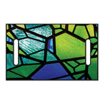 Blue And Green Stained Glass Print Golf Cart Seat Cover