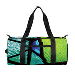Blue And Green Stained Glass Print Gym Bag