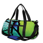 Blue And Green Stained Glass Print Gym Bag