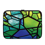 Blue And Green Stained Glass Print Laptop Sleeve
