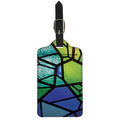 Blue And Green Stained Glass Print Luggage Tag