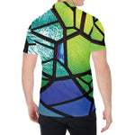 Blue And Green Stained Glass Print Men's Shirt
