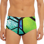 Blue And Green Stained Glass Print Men's Triangle Swim Briefs