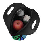 Blue And Green Stained Glass Print Neoprene Lunch Bag