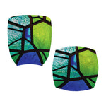Blue And Green Stained Glass Print Office Chair Cover