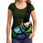 Blue And Green Stained Glass Print Pet Sling Carrier
