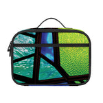 Blue And Green Stained Glass Print Portable Lunch Bag