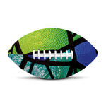 Blue And Green Stained Glass Print Rugby Ball