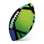 Blue And Green Stained Glass Print Rugby Ball