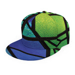 Blue And Green Stained Glass Print Snapback Cap