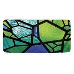 Blue And Green Stained Glass Print Towel