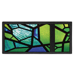 Blue And Green Stained Glass Print Trifold Wallet