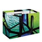 Blue And Green Stained Glass Print Utility Tote Bag